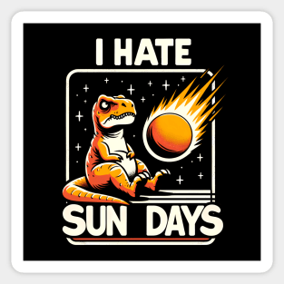 Funny Dinosaur Extinction - I Hate Sun Days Sticker